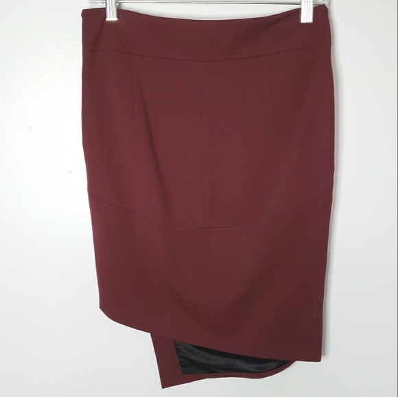 Chris Gramer asymmetric wrap pencil skirt S 2-4 - Picture 5 of 11